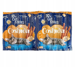 Tyčinky pre mačky Coshida s hydinou a pečeňou, 10 kusov